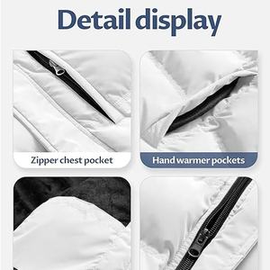 Chaqueta acolchada ligera impermeable resistente al agua transpirable para exteriores para viajes, senderismo y exploración de clima frío - Product Image 5