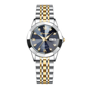 Montre POEDAGAR 3076 pour femmes, montre de luxe étanche avec diamants, affichage de la <span class=keywords><strong>semaine</strong></span>, montre-bracelet en acier inoxydable, mouvement à quartz - Product Image 6