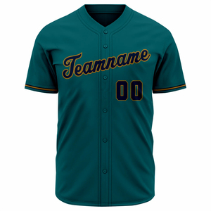 Maillot de baseball personnalisé en polyester à transfert thermique, nouveau style, manches courtes, séchage rapide, entièrement boutonné, respirant - Product Image 5
