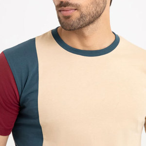 Camiseta de cuello redondo para hombre de alta calidad con diseño superior de color personalizado, camisetas de manga corta antiarrugas para hombre - Product Image 6