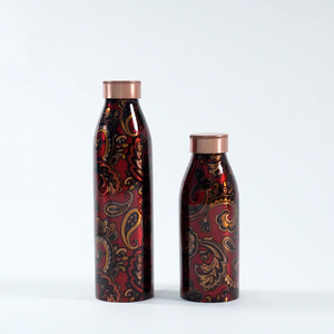 Botella de agua de metal de calidad superior Superfina de alto estándar Cobre pulido brillante con tapa Mejor precio Venta de accesorios - Product Image 5