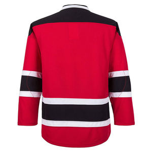 Camiseta de Hockey sobre Hielo Personalizada para Hombre, Blanca, Amarilla y Negra a Rayas, Manga Larga, Poliéster, Transpirable, Corte Regular - Product Image 6