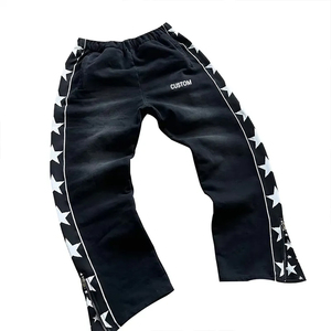 Pantalones de chándal acampanados lavados con ácido para hombre 2025, pantalones de chándal de algodón de rizo francés de peso pesado, pantalones de hombre de nuevo estilo fabricados por Dikson Sports - Product Image 1