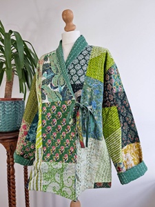 Tendance indien Kantha Kimono femmes dames plage fête anniversaire tenues dans des Styles indiens ethnique tenue bloc impression Kimono ensemble - Product Image 5