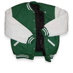 Nouvelle Collection 2026 : Blousons Teddy Homme Hiver en Laine avec Manches en Cuir de Haute Qualité – Modèle Letterman 2026 - Product Image 2