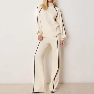 Nouveaux survêtements personnalisés ensemble deux pièces de haute qualité survêtement survêtements solides pour femmes - Product Image 1