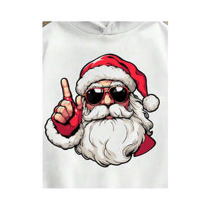 เสื้อฮู้ดกันหนาวลายซานต้าคริสต์มาสสำหรับผู้หญิง ผ้าฝ้าย 100%  โลโก้แบบกำหนดเอง ผลิตจากผ้าฟลีซ ผลิตในประเทศปากีสถาน - Product Image 3