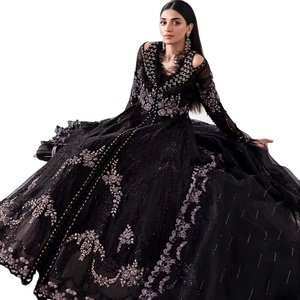 Nueva llegada Maxi vestidos largos de boda y fiesta indio paquistaní Formal bordado a mano con lentejuelas disponibles en todos los tamaños - Product Image 1