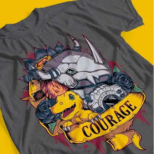 Camiseta Anime Digimon Courage, 100% Algodón Jersey, Diseño Deportivo con Estampado, Disponible en 240g y 280g - Product Image 3