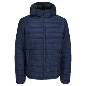 Veste matelassée épaisse à capuche de créateur surdimensionnée en duvet de bulle d'hiver noire personnalisée pour homme, veste gonflante brillante - Product Image 1