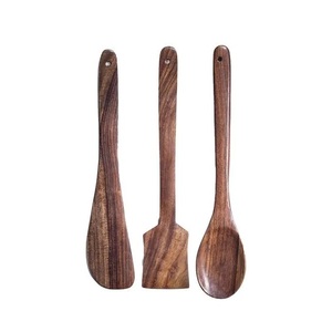Cuchara Natural Ecológica Resistente al Calor Utensilios de Cocina de Bambú Mango Largo Cuchara Redonda Cuchara de Madera de Bambú - Product Image 3