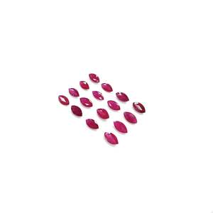 Rubis naturel du Mozambique, taille marquise, non traité, 4x8mm, diamant coussin lâche avec teinte rouge rose, traitement poli à la chaleur - Product Image 3