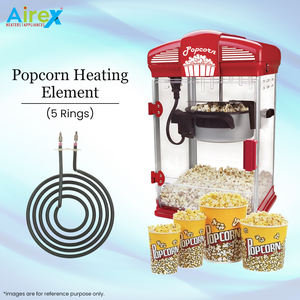 Airex Máquina de palomitas de maíz de acero inoxidable Elemento calefactor Hookah Elemento de bobina de calefacción Anillo calefactor tubular (3 anillos-L, 1000 vatios) - Product Image 4