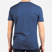 T-shirt Athlétique pour Hommes Coupe Classique - Level 3600 Bleu Marine Unisexe 100% Coton Respirant Écologique