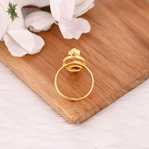 แหวนเงินแท้ 925 ชุบทอง ประดับพลอยโกเมนโมซัมบิก แบบซ้อนได้ ปรับขนาดได้ ขายดีที่สุด สำหรับสวมใส่ที่นิ้ว ขายส่ง - Product Image 3