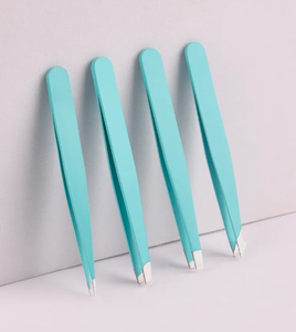 Ensemble de pinces à sourcils professionnelles en acier inoxydable pointe oblique conception pointue droite pour l'épilation - Product Image 4