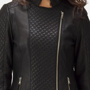 Veste en cuir décontractée pour femmes, style tendance, logo personnalisé, qualité supérieure, style streetwear, vestes en cuir pour femmes - Product Image 5