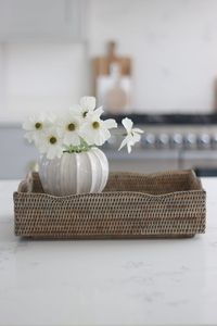 Merveilleux plateau de service en rotin bambou, plateau décoratif fait à la main pour table de rangement, décor de maison de ferme - Product Image 2