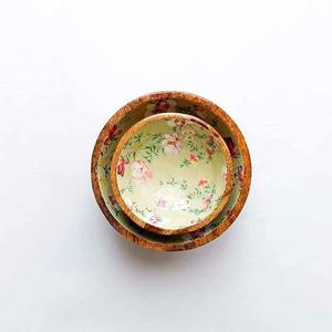 ชามสลัดไม้อะคาเซียแนววินเทจสำหรับโรงแรมและร้านอาหารชามไม้ออกแบบตกแต่งงานปาร์ตี้ตามสั่ง - Product Image 2