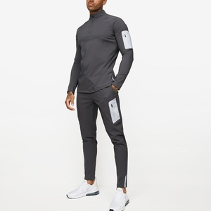 Sweat-shirts à manches longues pour hommes personnalisés avec col montant et patch zippé, teint gris pour les sports d'hiver 2026 - Product Image 3