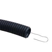 Conduit ondulé ignifuge en PP bleu avec fil de tirage intégré, flexible, résistant aux UV, pour câblage électrique
