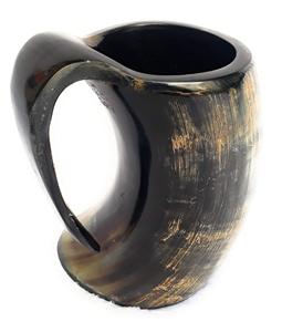 Jarra de Cuerno Natural Pulido de Primera Calidad, Hecha a Mano, Ecológica, de Larga Duración, para Beber Cerveza, Campamento, Decoración de Bodas - Product Image 1
