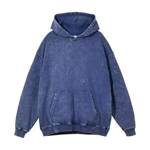 Wholesale New Heavyweight <b>Hoodie</b> Sweatshirt NO String Custom <b>Men</b> Distressed Oversized Blank Acid Vintage Acid Washed <b>Hoodie</b> - Product Image 3