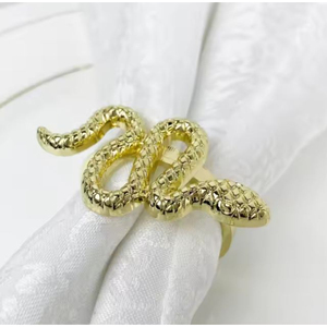 Servilleteros de serpiente de color dorado de diseño único, servilleteros de Metal de calidad Superior, soportes de tejido para ajustes de mesa al precio más bajo - Product Image 1