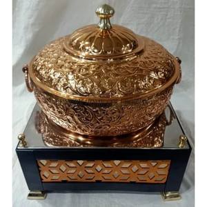 Réchaud de buffet vintage en aluminium de style antique avec bec verseur pour les services de restauration et d'accueil haut de gamme - Product Image 4