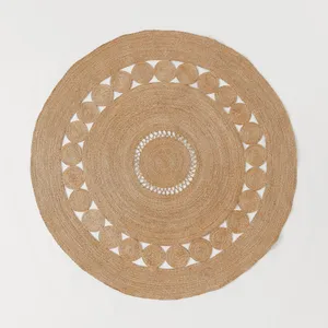 Высококачественный круглый коврик из морских водорослей ручной работы, напольный коврик из морских водорослей, ковер для украшения дома, вьетнамский поставщик