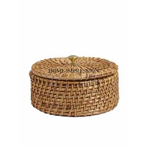 Suministro directo de fábrica ratán hecho en forma redonda elegante Chapati cazuela mesa de comedor CENTRO DE MESA DE LA India en precio competitivo - Product Image 1