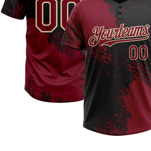 Prix de gros, maillot de baseball de haute qualité à deux boutons, respirant, séchage rapide, logo personnalisé sublimé, maillots de baseball - Product Image 6