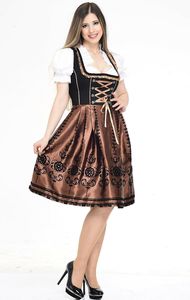 Personalizable Bavarian Dirndl Dress Adultos Tradicional Alemán Oktoberfest Mujeres Top Largo Tradicional Alemán Oktoberfest Dirndl - Product Image 6