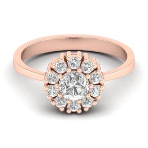 REYES Venta caliente 14K oro rosa IGI certificado corte redondo 0.7Ct diamante anillo de compromiso para mujeres OEM ODM joyería de diseñador personalizado - Product Image 1