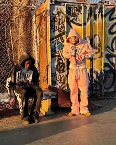 Chándal con cremallera para hombre, sudadera y sudaderas con capucha, bordado de rizo francés con logotipo personalizado de fabricantes, 500g/m² - Product Image 3