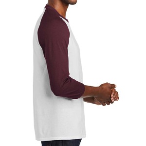 T-shirt à manches raglan en jersey de coton léger à col rond - Product Image 3