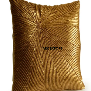 Cojín de Material de terciopelo de Color dorado brillante de diseño antiguo Cojín y almohada de decoración de sofá para el hogar más vendidos al precio más bajo - Product Image 4