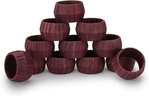 ห่วงรัดผ้าเช็ดปากหวายทำมือสำหรับตกแต่งโต๊ะรับประทานอาหารสำหรับงานเลี้ยงสังสรรค์ในชีวิตประจำวันของตกแต่งโต๊ะ - Product Image 2