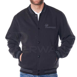 Veste de style de rue d'hiver pour hommes de la meilleure qualité Letterman Design avec col montant à séchage rapide Nouvelle version - Product Image 1