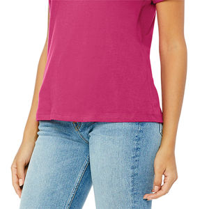Airlume – T-Shirt à manches courtes en coton peigné et à anneaux pour femme, maillot simple 100% oz, 4.2 - Product Image 5