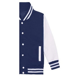 Veste universitaire en peau de mouton personnalisée, vente en gros d'usine, conception OEM, respirante, coupe-vent, haute qualité, broderie pour homme sur le devant - Product Image 6