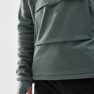 Veste de ski pour homme personnalisée avec fermeture éclair intégrale, design ligné, coupe-vent, chaude pour l'hiver, grande taille, coutures multicolores - Product Image 4