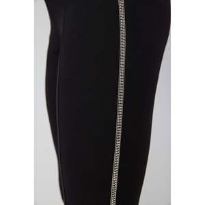 Leggings Deportivos Térmicos de Cintura Media con Pedrería Brillante, Talla Única, Efecto Push-Up, Casuales para Gimnasio, Primavera e Invierno, Hechos de Spandex y Nailon - Product Image 4