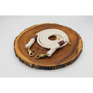 White Cotton Rope <b>Dog</b> Leash Soft Braided Eco Friendly Wedding Walk <b>Lead</b> for Pet Owners <b>dog</b> leash - Product Image 2