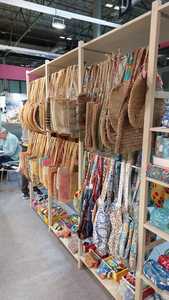 Women's Eco-Friendly 100% Jute Braided Tote Bags Custom Logo Printed <b>Beach</b> Style Canvas Stripe Lace Fabric Shoulder Strap <b>Gifts</b> - Product Image 5