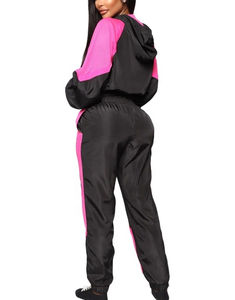 Top corto de chándal cortavientos con cremallera para mujer de nailon de la mejor calidad, ropa deportiva al por mayor a prueba de viento y de talla grande - Product Image 2