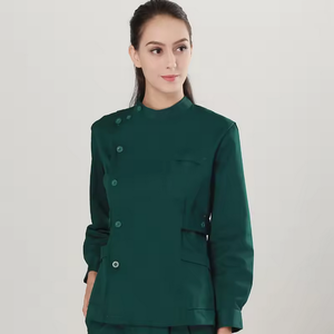 Woman Long Sleeve <b>Scrub</b> <b>Top</b> Uniforms with Collar Button Closure Uniforms for Work - Product Image 6