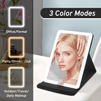 Espejo de Maquillaje LED Portátil Personalizado de Marca Privada MoonlitGlow, 1X, de Cuero PU, Recargable, Bajo MOQ, Listo para Venta Minorista