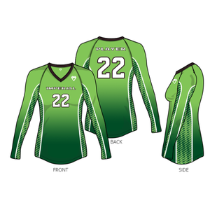 Ensemble d'uniformes de volley-ball pour filles personnalisé Tissu respirant à séchage rapide avec technique imprimée à coupe sexy quantité minimale de commande bas pour équipe club ligue - Product Image 4