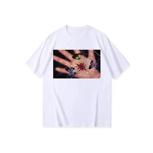 Mode hommes t-shirts en gros coton uni surdimensionné à manches courtes gym décontracté à la mode personnalisé imprimé en vrac streetwear porter - Product Image 1